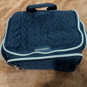 Women’s Black Quilted Travel Toiletry Bag